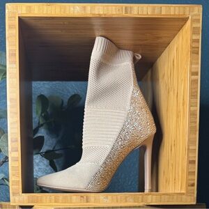 Steve Madden Beige Ankle Booties